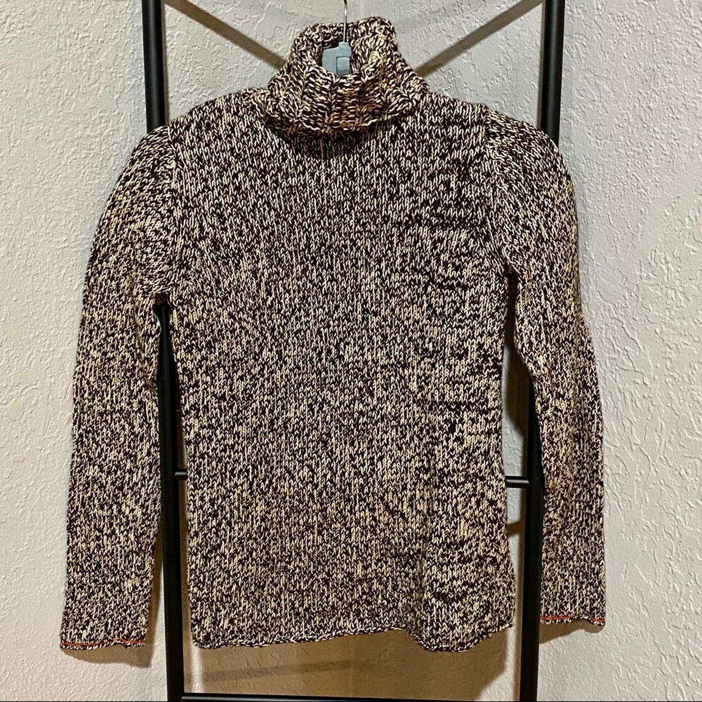 EUC GAP Brown Marled Knit Turtleneck Sweater, XS - Picture 9 of 14